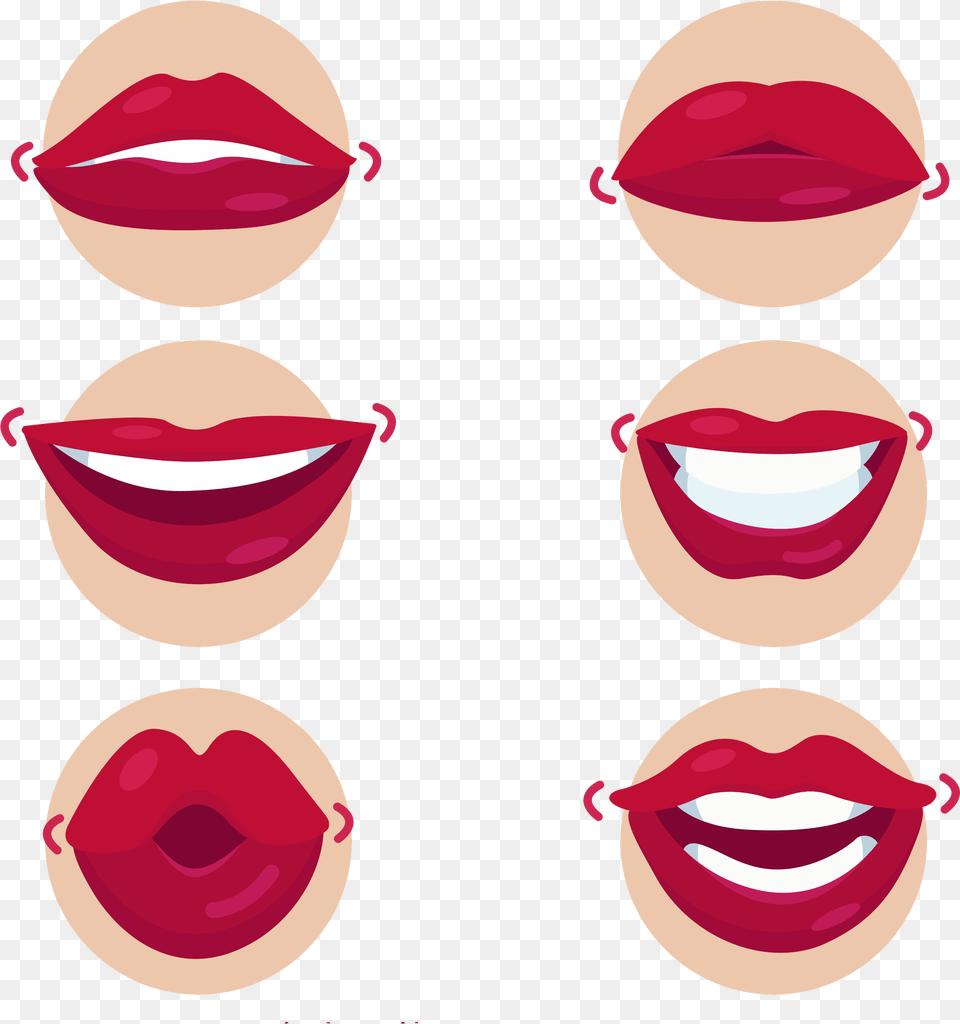 Mouth Kiss Cartoon Lips Transprent Free Big Mouth Lips Cartoon, Cosmetics, Lipstick, Body Part, Person Png Image