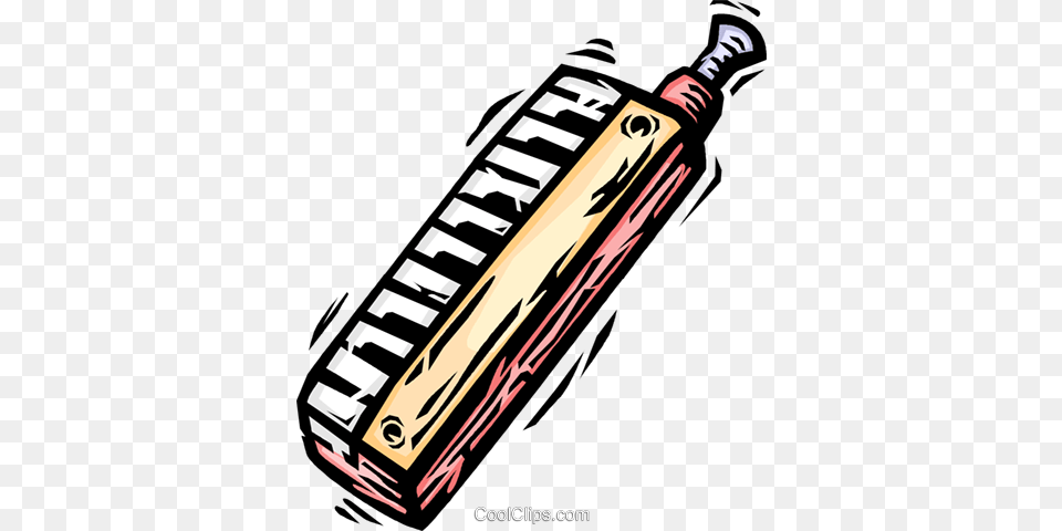 Mouth Organ Royalty Vector Clip Art Illustration, Musical Instrument, Harmonica Free Png