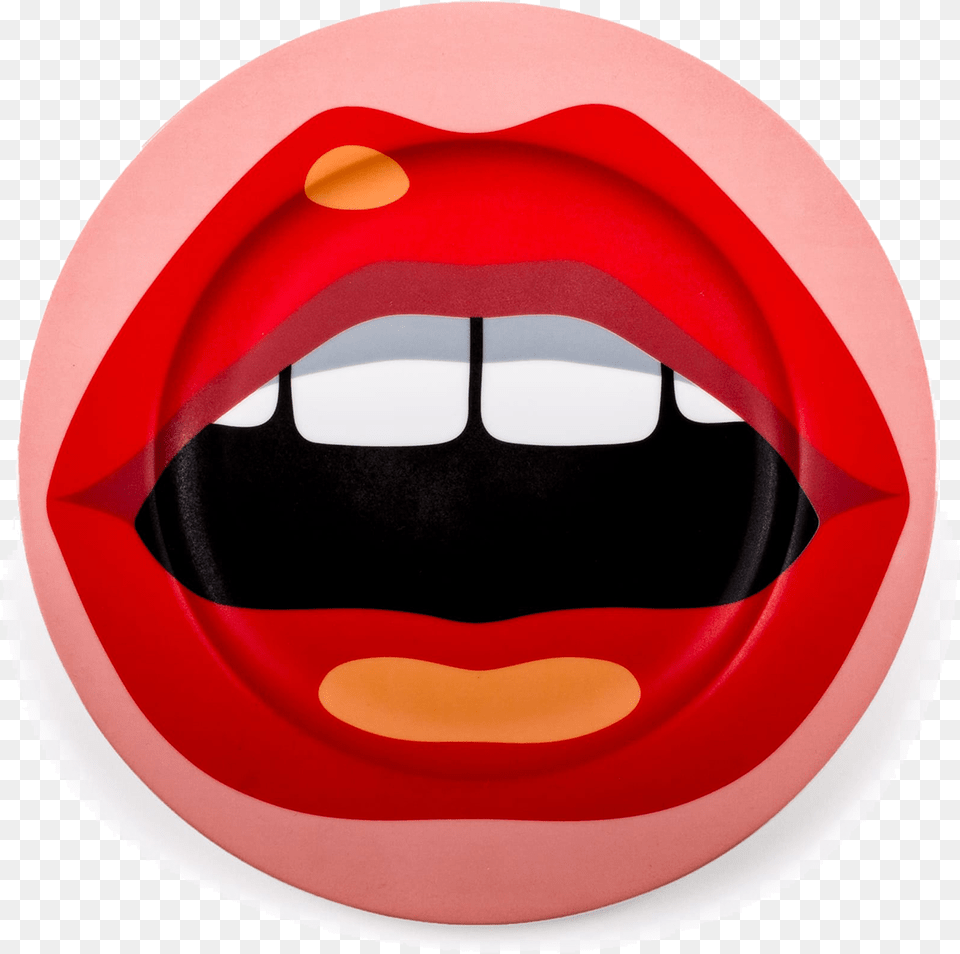 Mouth Porcelain Plate Mouth Seletti, Body Part, Person, Clothing, Hardhat Png Image