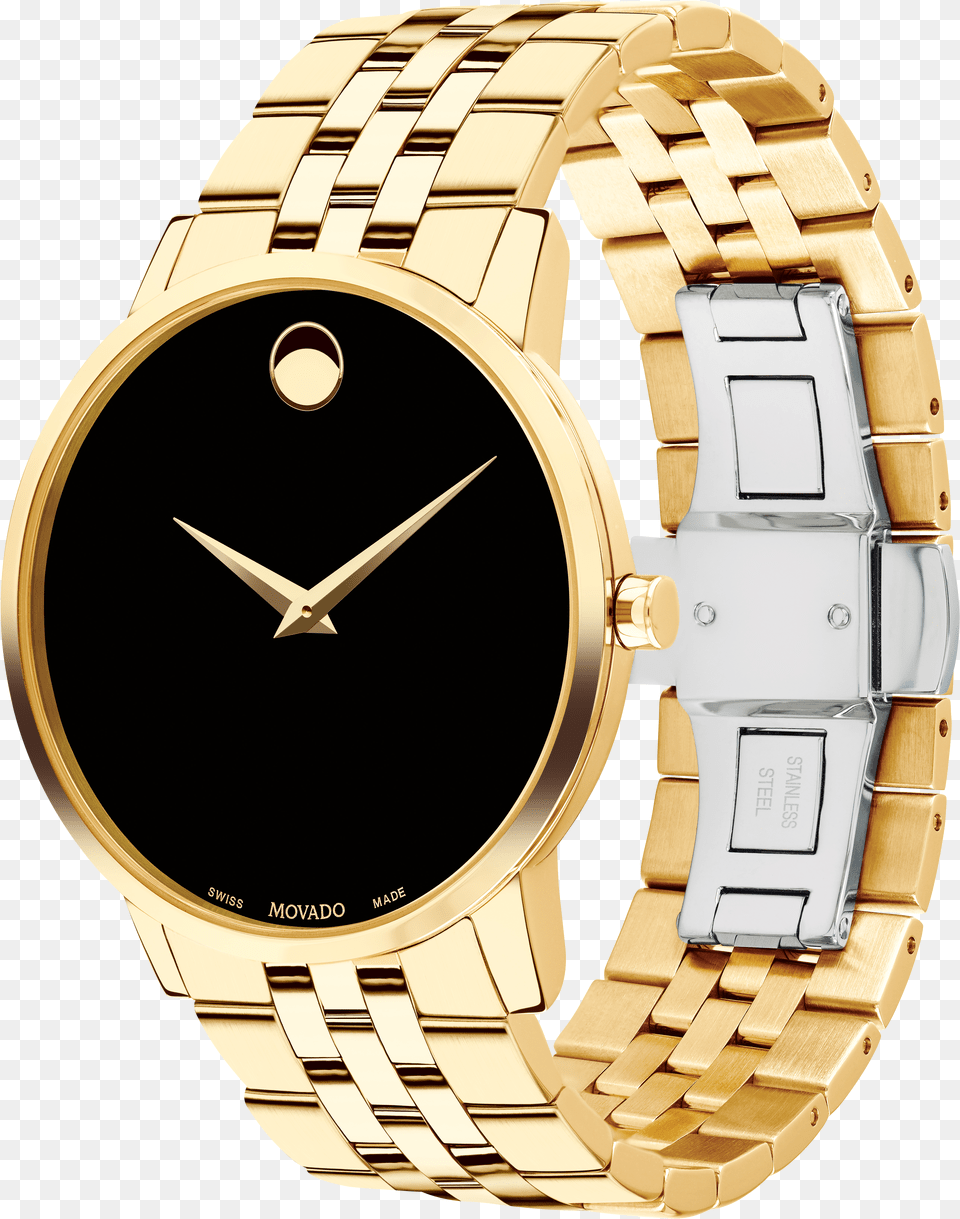 Movado Museum Classic Menu0027s Gold Pvd Bracelet Watch With Png Image