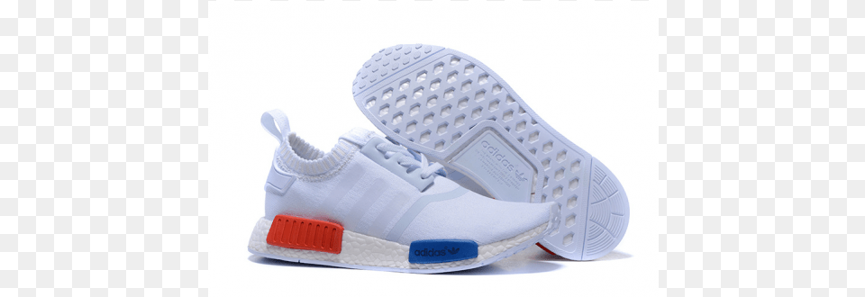 Move Your Mouse Over Image Or Click To Enlarge Womens Adidas Nmd 1 White Blue Red, Clothing, Footwear, Shoe, Sneaker Free Transparent Png