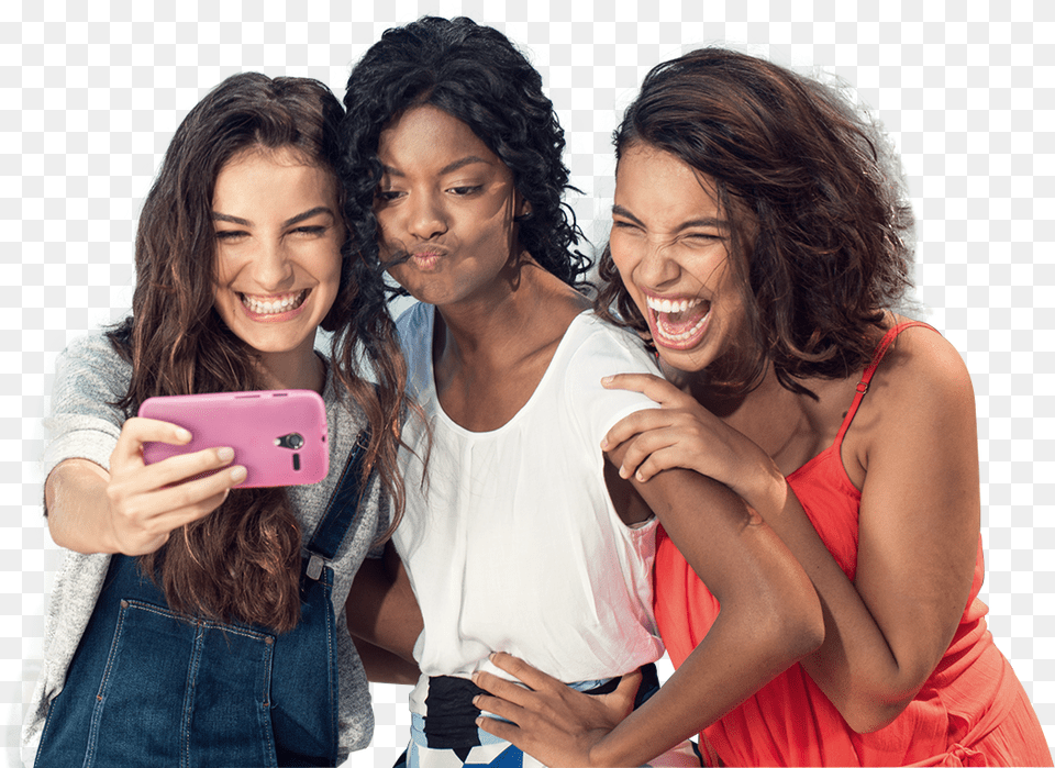 Movel Amigas Selfie 1 Aimartour Viajes, Adult, Smile, Phone, Person Free Png Download