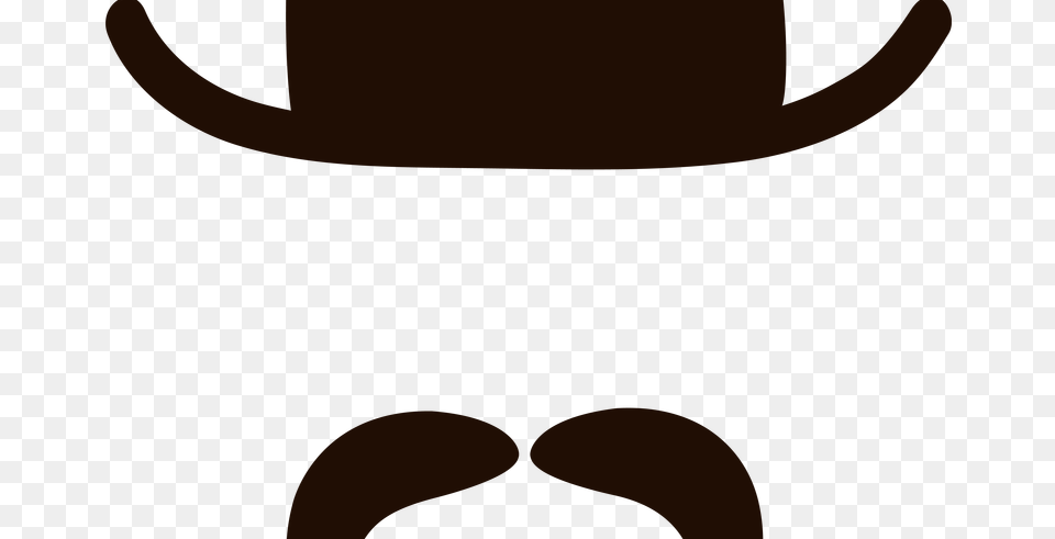Movember Hat And Mustache Clipart Image, Clothing, Cowboy Hat, Head, Person Png