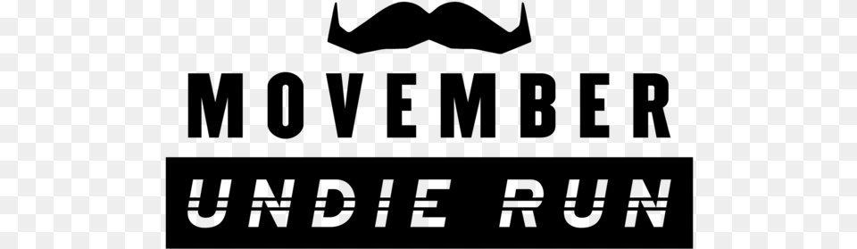 Movember Undie Run Logo Black Cmyk Beard, Gray Png
