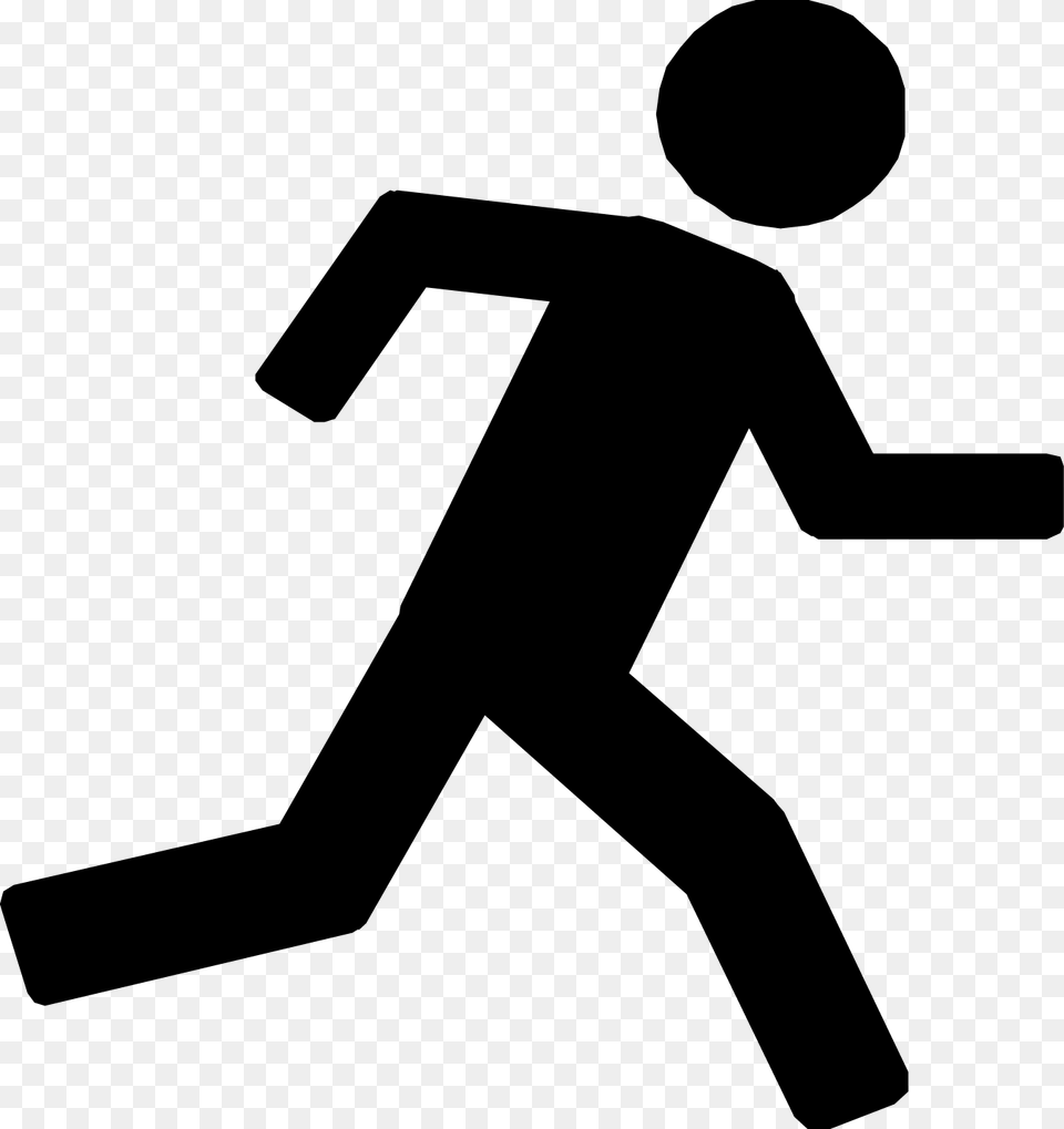 Movement Clipart Running Man, Gray Free Png Download