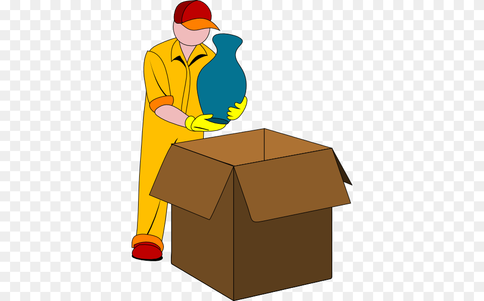 Mover Clip Art, Box, Cardboard, Carton, Person Png Image