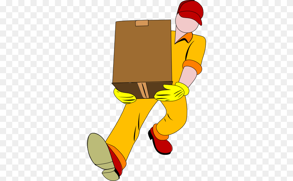 Mover Clipart For Web, Box, Cardboard, Carton, Person Free Png