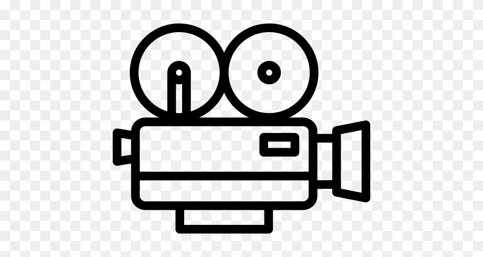 Movie Camera Icon, Gray Png Image