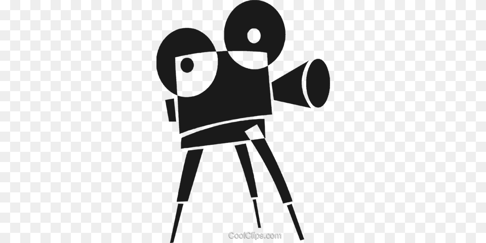 Movie Camera Royalty Vector Clip Art Illustration Cinepresa Clipart, Tripod, Photography, Face, Head Free Png