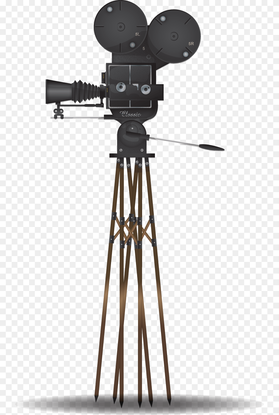 Movie Camera Vintage, Tripod, Cross, Symbol, Electronics Png