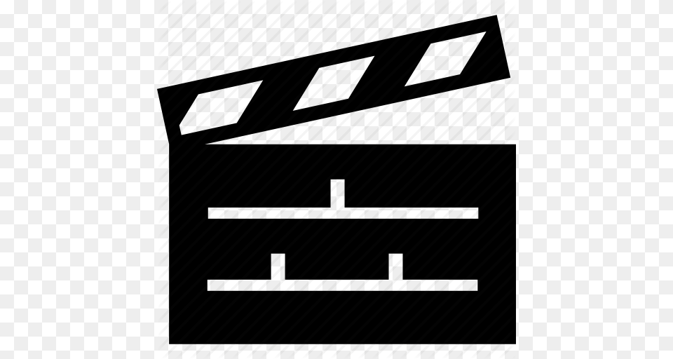 Movie Clap Board Clipart Of Open Digital Movie Clapboard, Fence, Architecture, Building Free Transparent Png