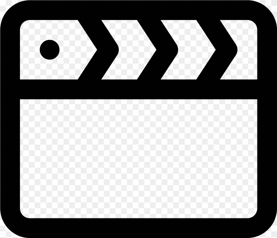 Movie Clipart Clappers Slate Film Icon, Gray Free Png Download