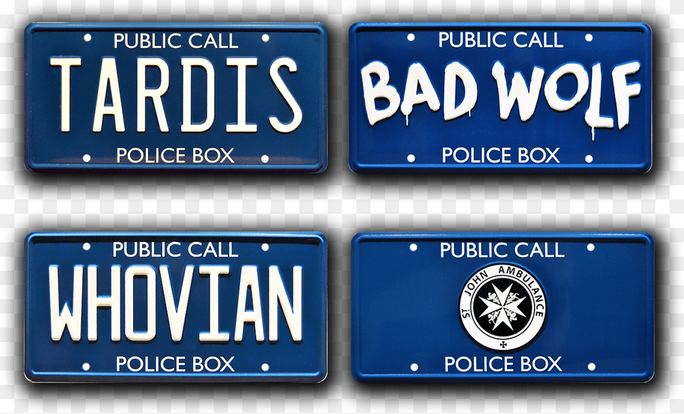 Movie Collectible Man Cave Dcor From Doctor Who With Graphic Design, License Plate, Transportation, Vehicle Free Transparent Png