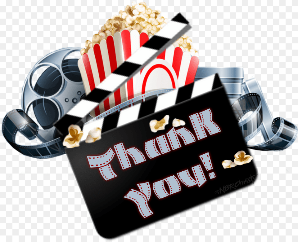Movie Movies Popcorn Film Filmstrip Filmreel Transparent Popcorn And Movie, Food, Clapperboard, Snack Png Image