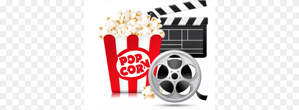 Movie Popcorn Movie And Popcorn, Food, Machine, Wheel, Clapperboard Free Png
