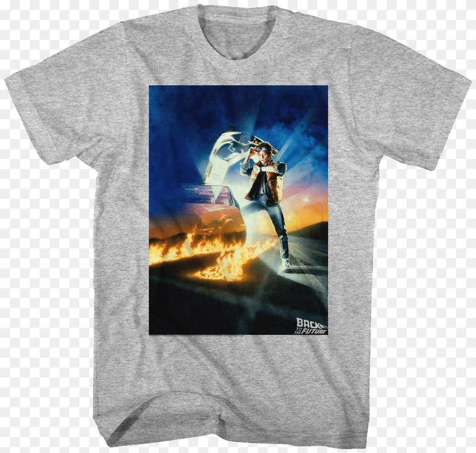 Movie Poster Back To The Future T Shirt Back To The Future Poster Art, Clothing, T-shirt, Person Free Png Download
