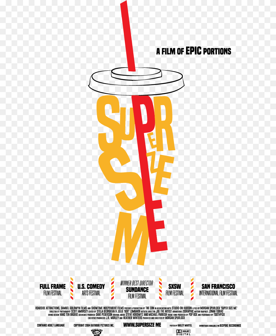 Movie Posters Super Size Me Movie Posters, Advertisement, Dynamite, Weapon, Poster Png Image