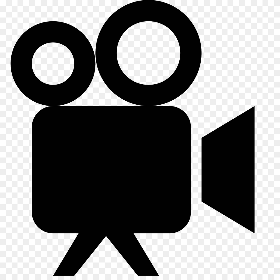 Movie Projector Icon, Gray Png Image