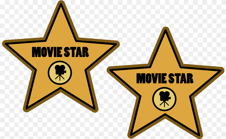 Movie Star Banner Royalty Free Library Hollywood Walk Of Fame Clipart, Star Symbol, Symbol, Logo, Badge Png Image