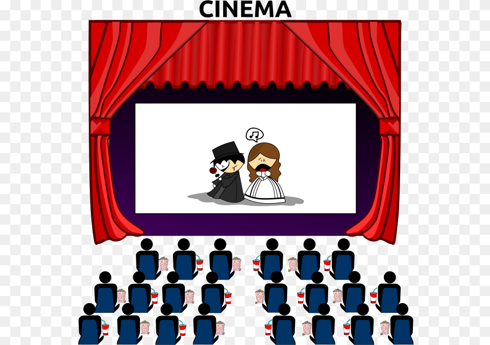 Movie Theater Clipart, Indoors, Stage, Person, People Png