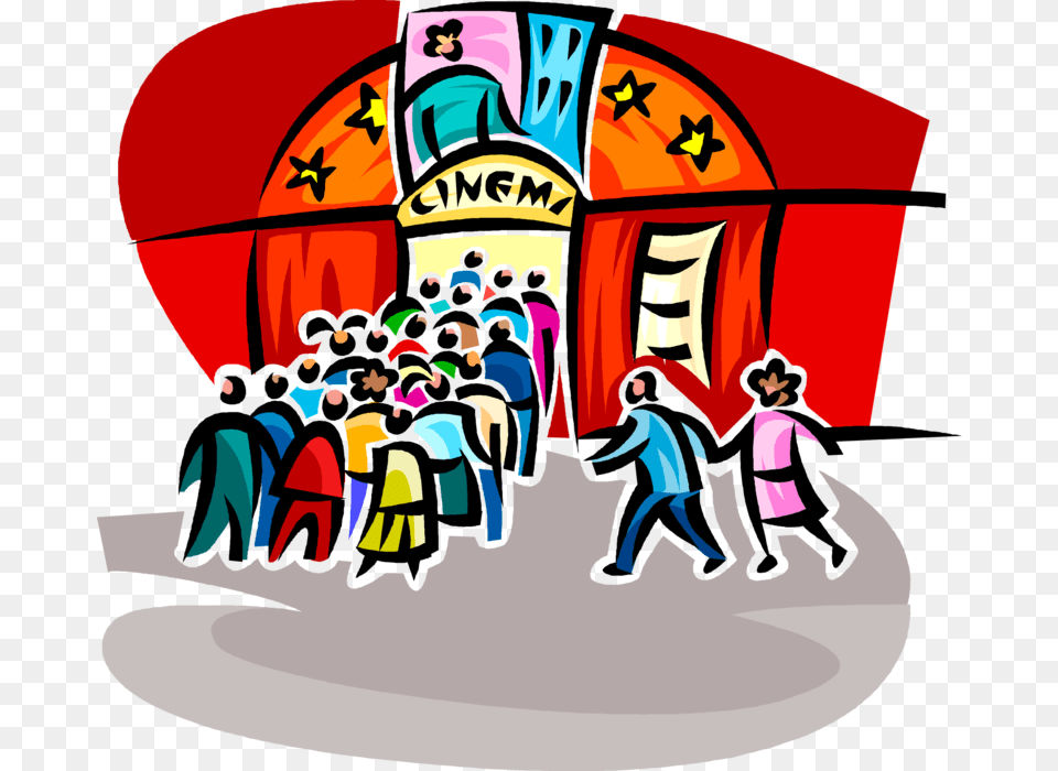 Movie Theater Entrance Lineup, People, Person, Art, Baby Free Png