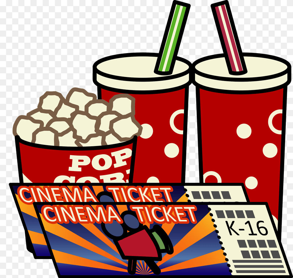 Movie Ticket And Popcorn Clipart, Dynamite, Weapon, Beverage Free Png Download