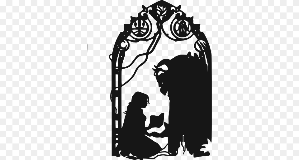 Movies Personal Use Beauty And The Beast Papercut Beauty And The Beast, Stencil, Silhouette, Arch, Architecture Png