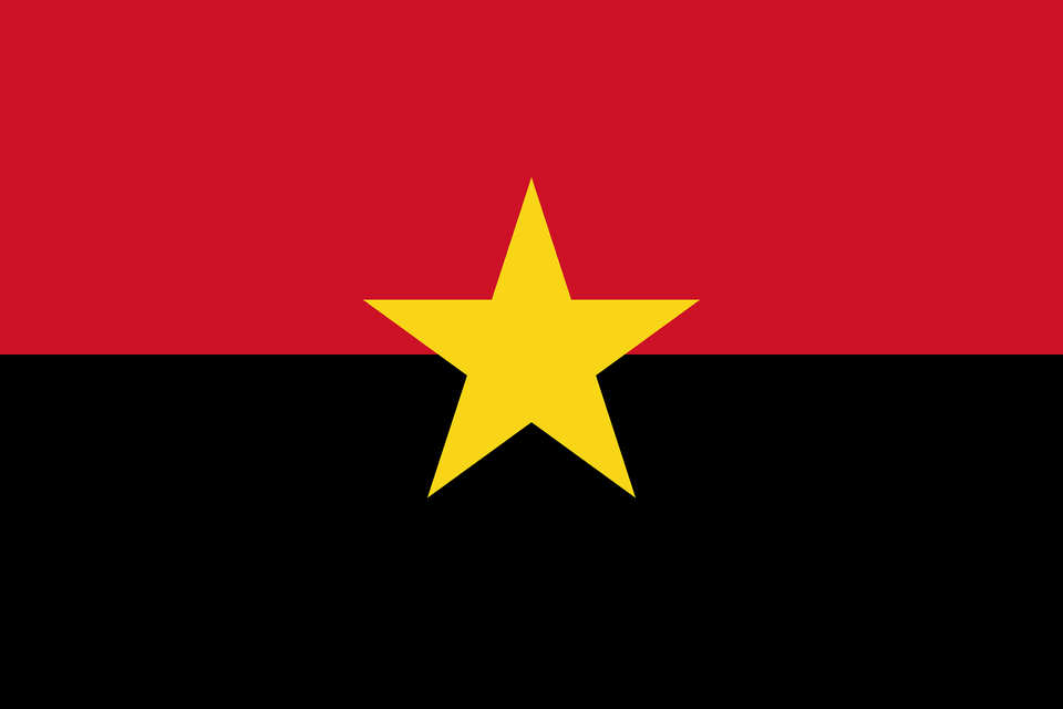 Movimento Popular De De Angola Bandeira Clipart, Star Symbol, Symbol Png