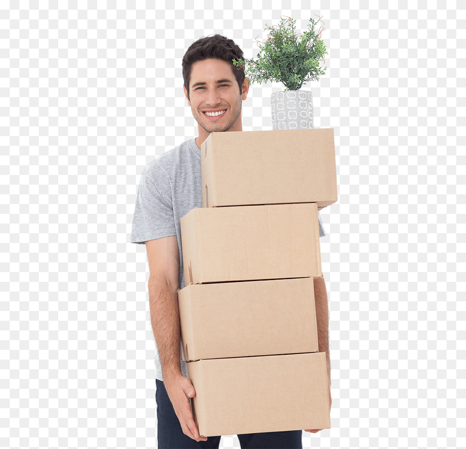 Moving Boxes Person, Box, Cardboard, Carton, Package Free Png Download