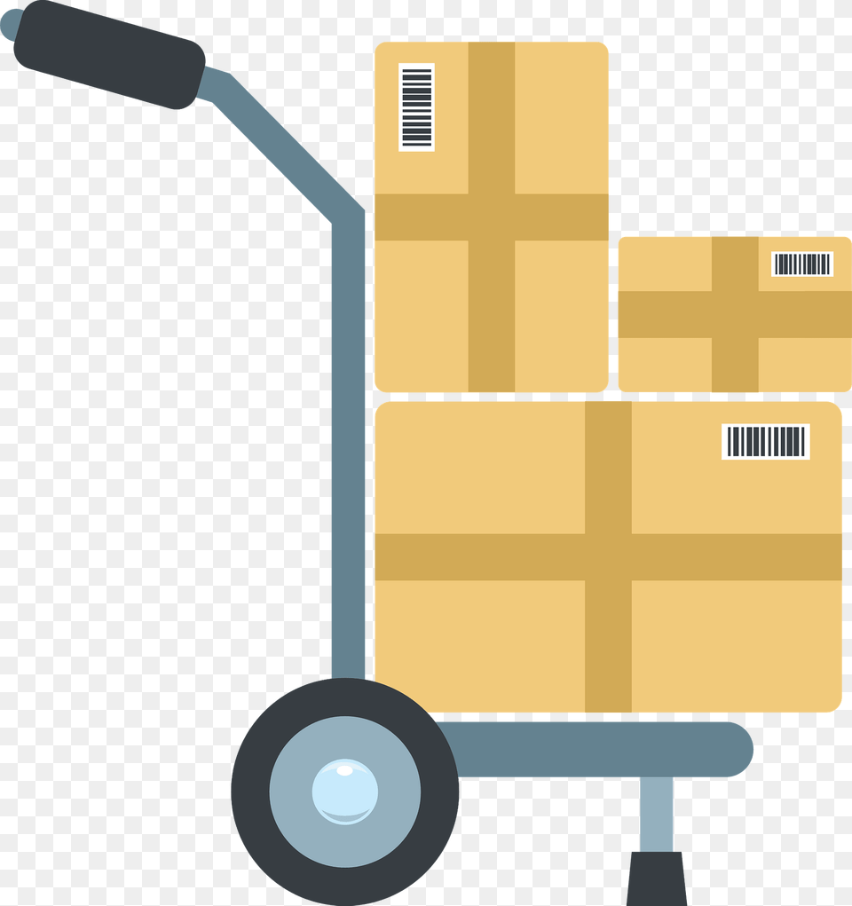 Moving Cart With Boxes Clipart, Box, Cardboard, Carton, Package Free Png