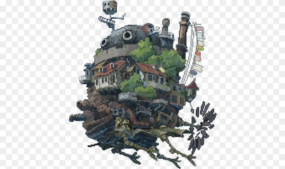 Moving Castle Castle, Baby, Person, Art, Neighborhood Png Image