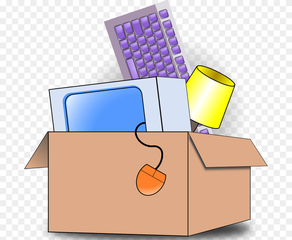Moving Clipart Clipart Moving Boxes Clip Art, Computer, Computer Hardware, Computer Keyboard, Electronics Png
