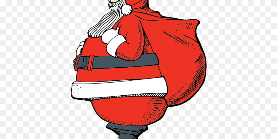 Moving Clipart Santa Moving Santa Claus, Accessories, Bag, Clothing, Coat Free Png