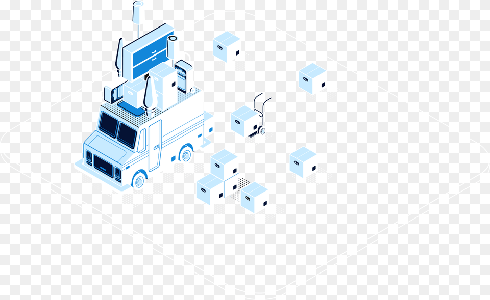 Moving Company Truck And Moving Equipment Illustration Moving, Toy, Machine, Wheel Png