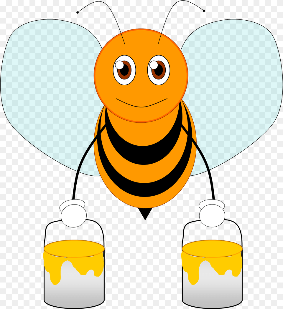 Moving Honey Bee Clipart Animated Clip Art Bee, Animal, Honey Bee, Insect, Invertebrate Png