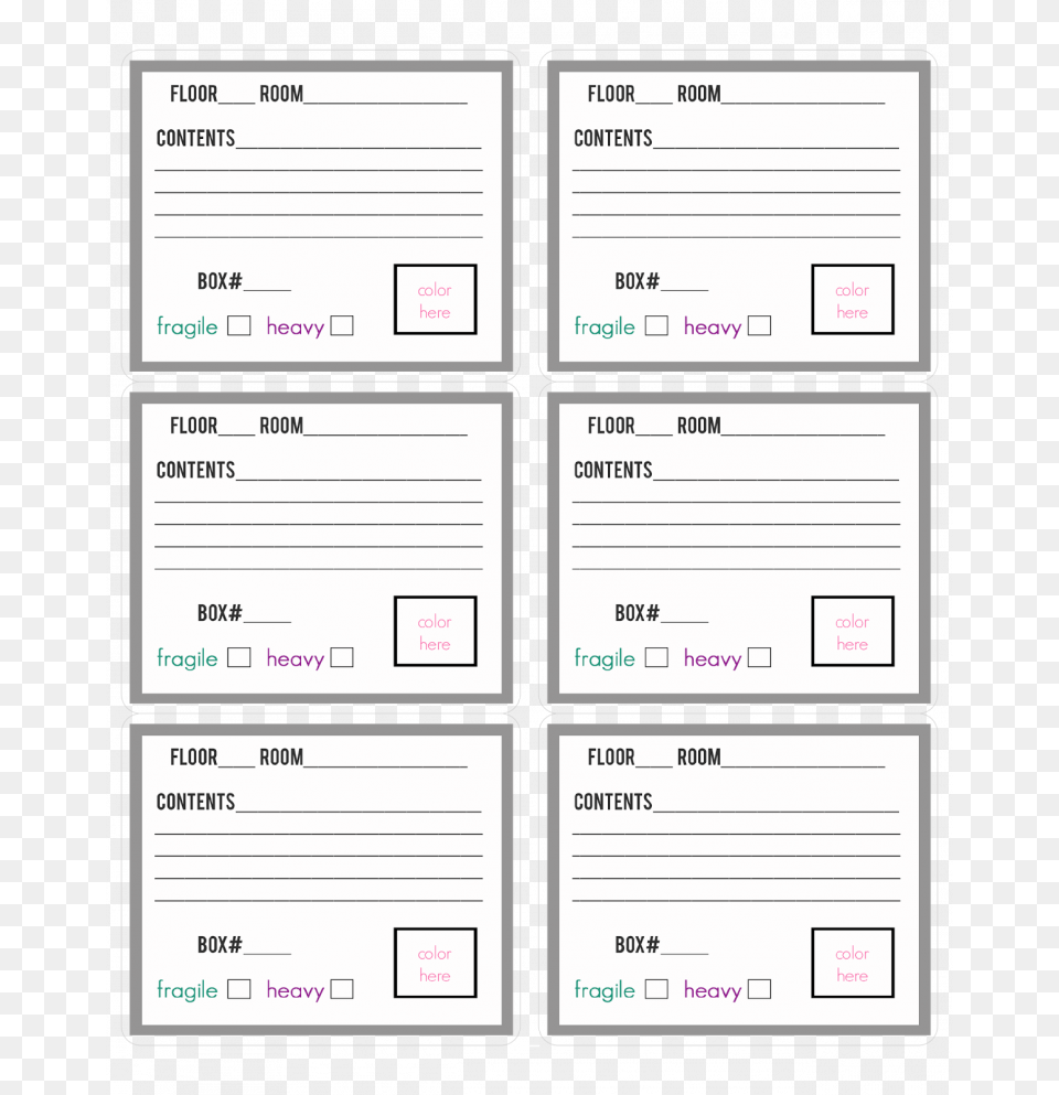 Moving House Box Labels, Page, Text Png