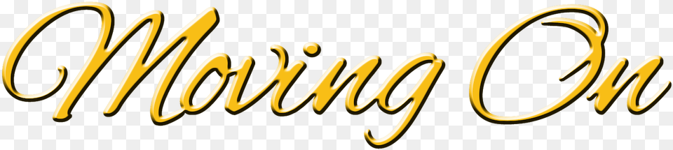 Moving On Calligraphy, Text Free Transparent Png