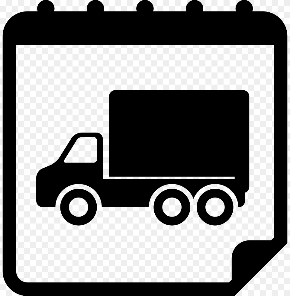 Moving Truck On Reminder Calendar, Vehicle, Van, Transportation, Moving Van Png Image