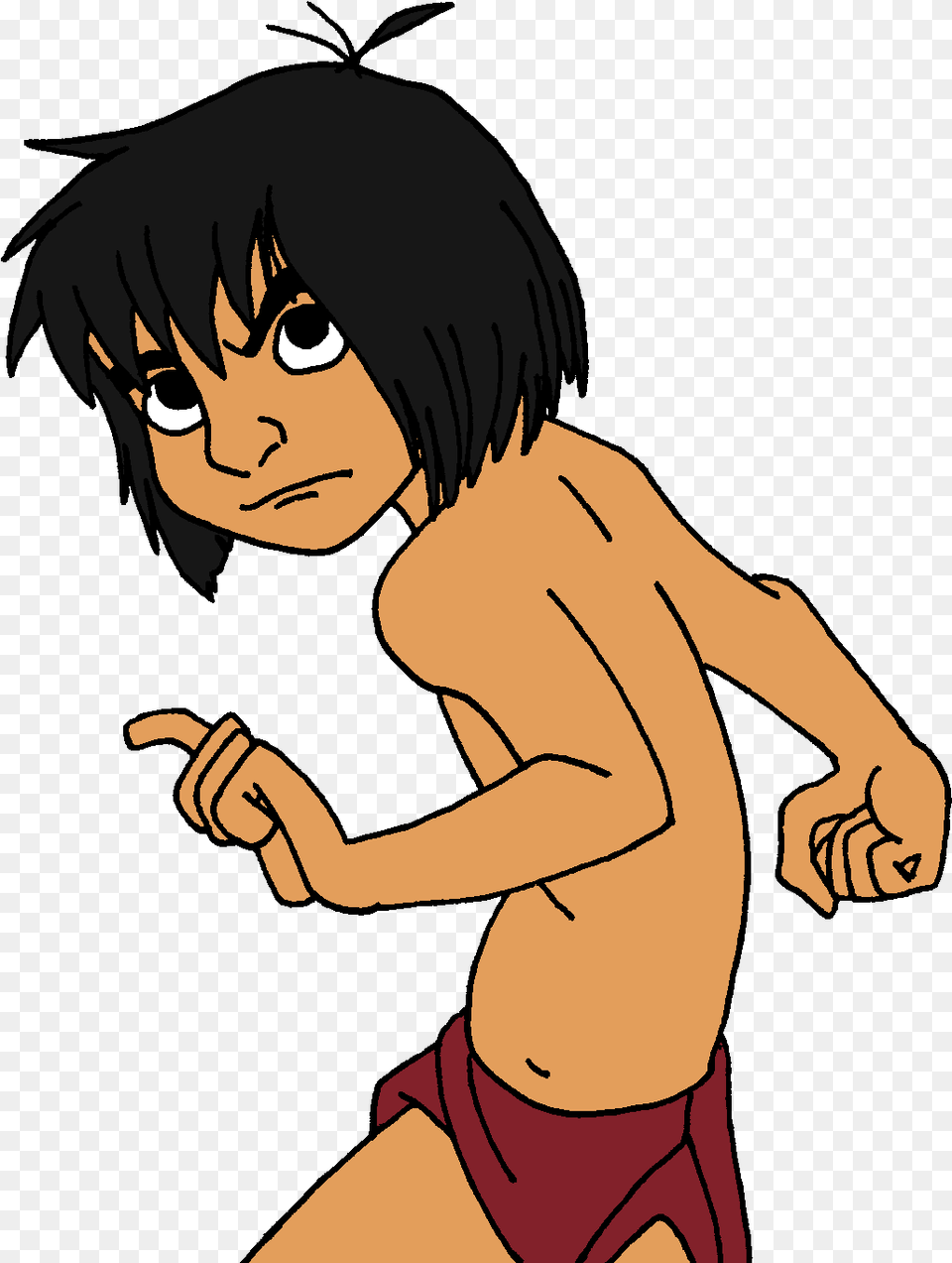 Mowgli The Jungle Book Shere Khan Baloo Bagheera Mowgli Jungle Book Clipart Kisspng, Comics, Publication, Person, Face Free Transparent Png