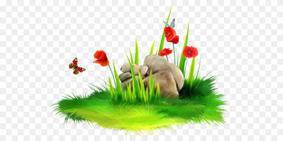 Mowing Clipart Flower With Grass, Plant, Art, Graphics, Garden Png Image