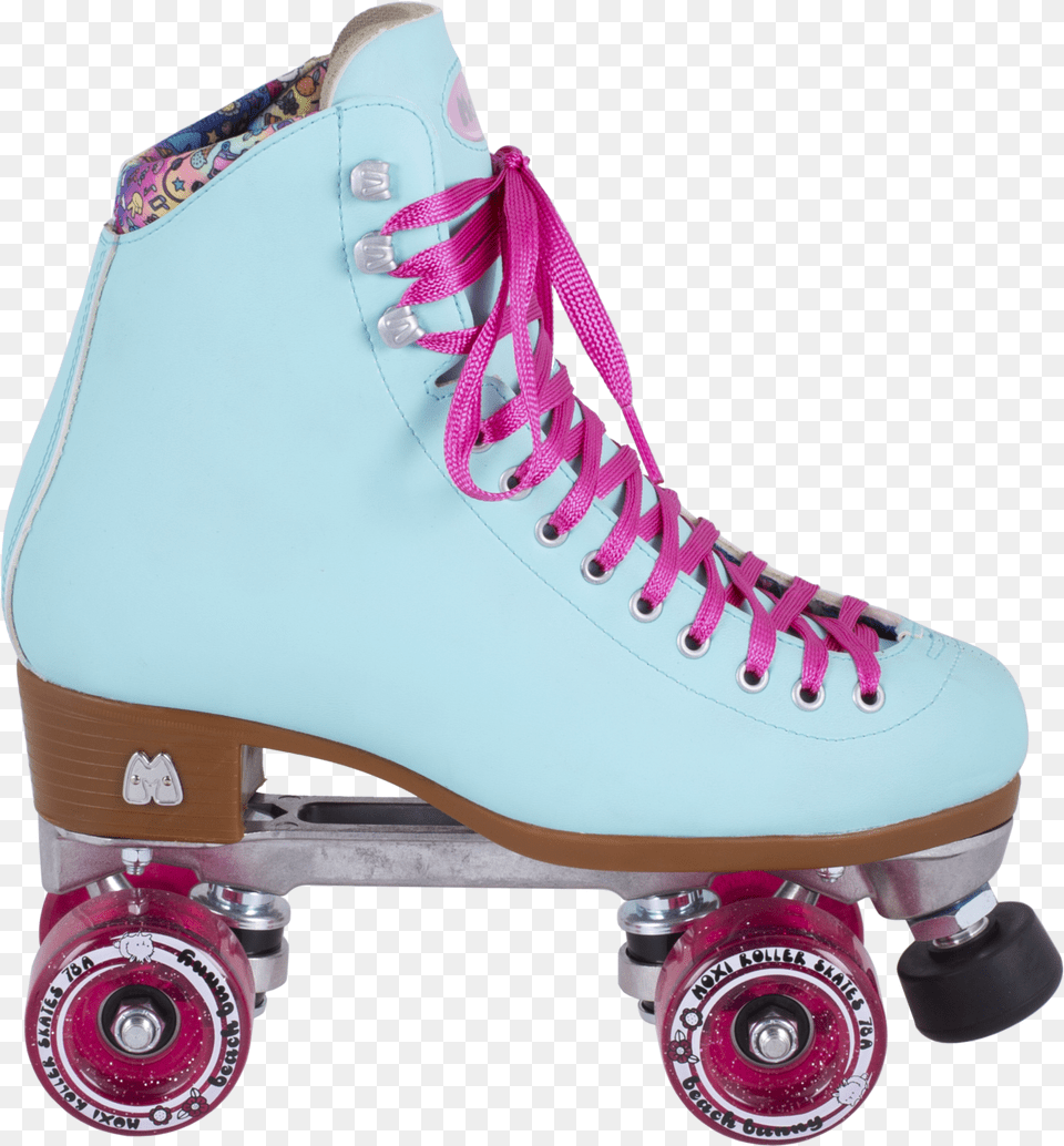 Moxi Roller Skates Beach Bunny Blue Sky Pink Glitter, Clothing, Footwear, Shoe, Machine Png