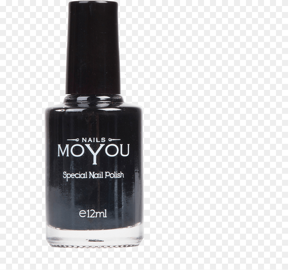 Moyou Nail Fashion New Look Matte Nail Polish Black, Bottle, Cosmetics, Perfume Free Png Download