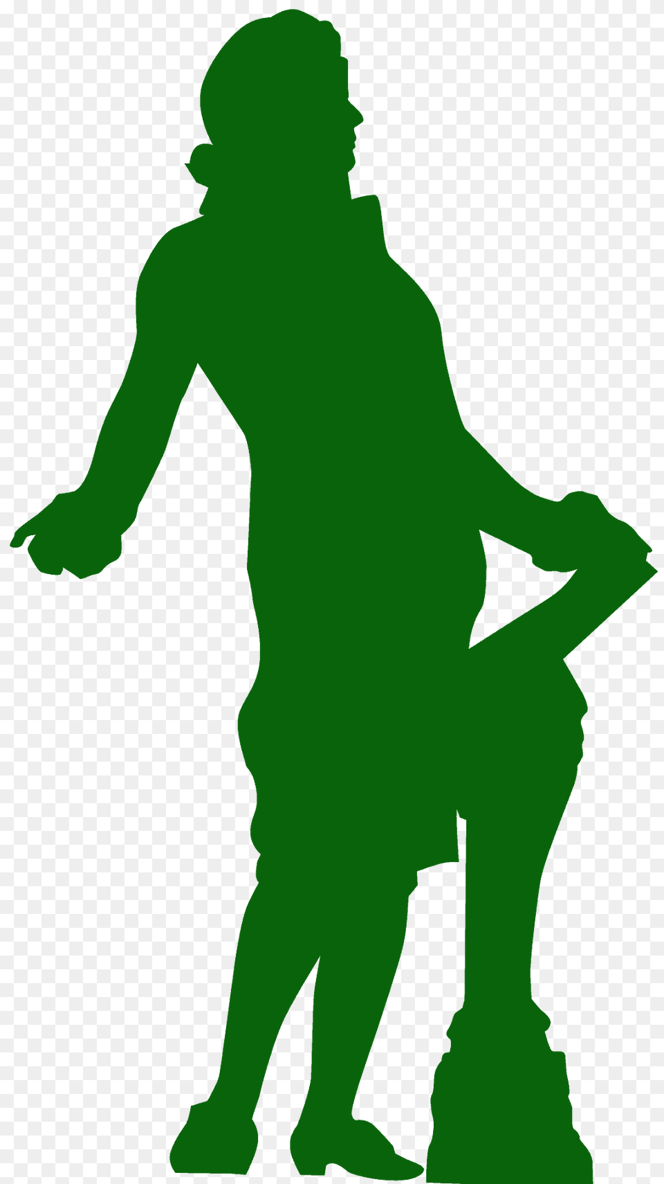 Mozart Silhouette, Green, Person Free Png