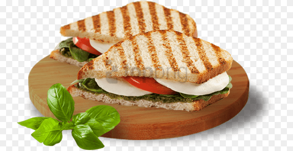 Mozzarella Grilled Sandwich Top View, Food, Lunch, Meal, Bread Free Png