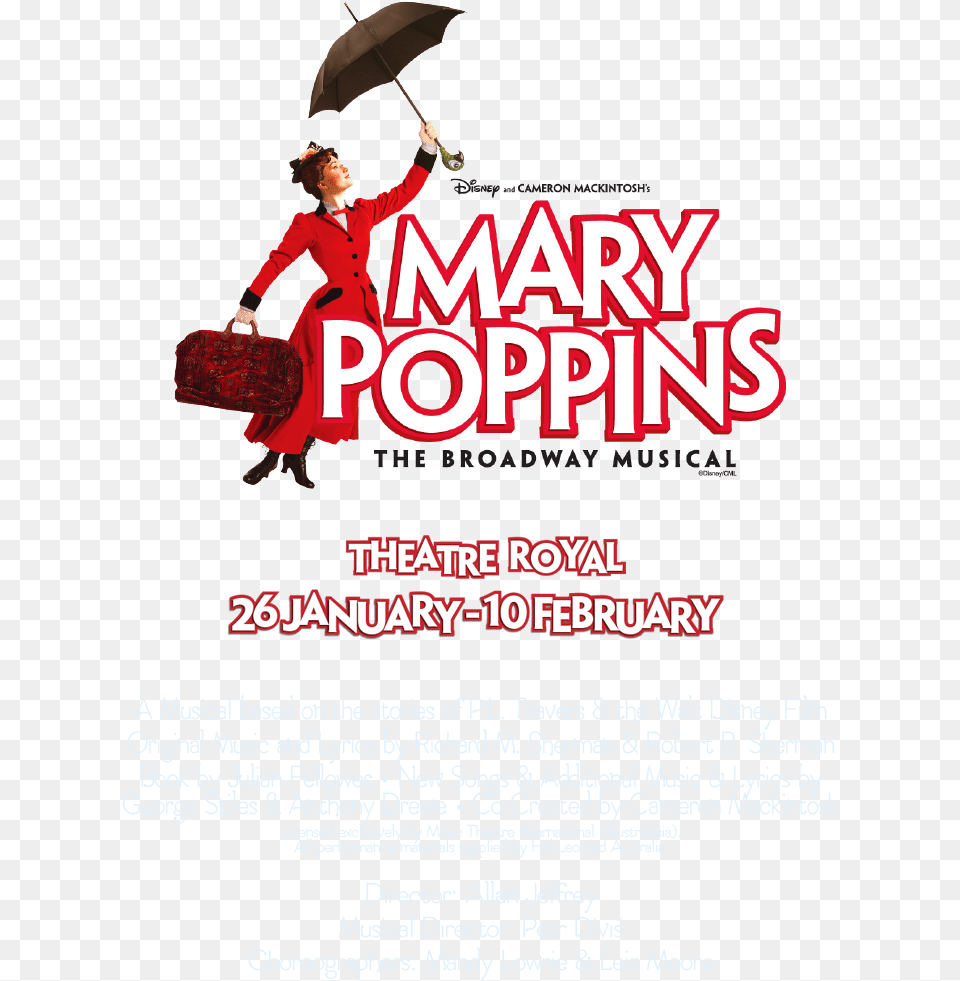 Mp Logo Billing Mary Poppins The Musical, Advertisement, Poster, Baby, Person Png
