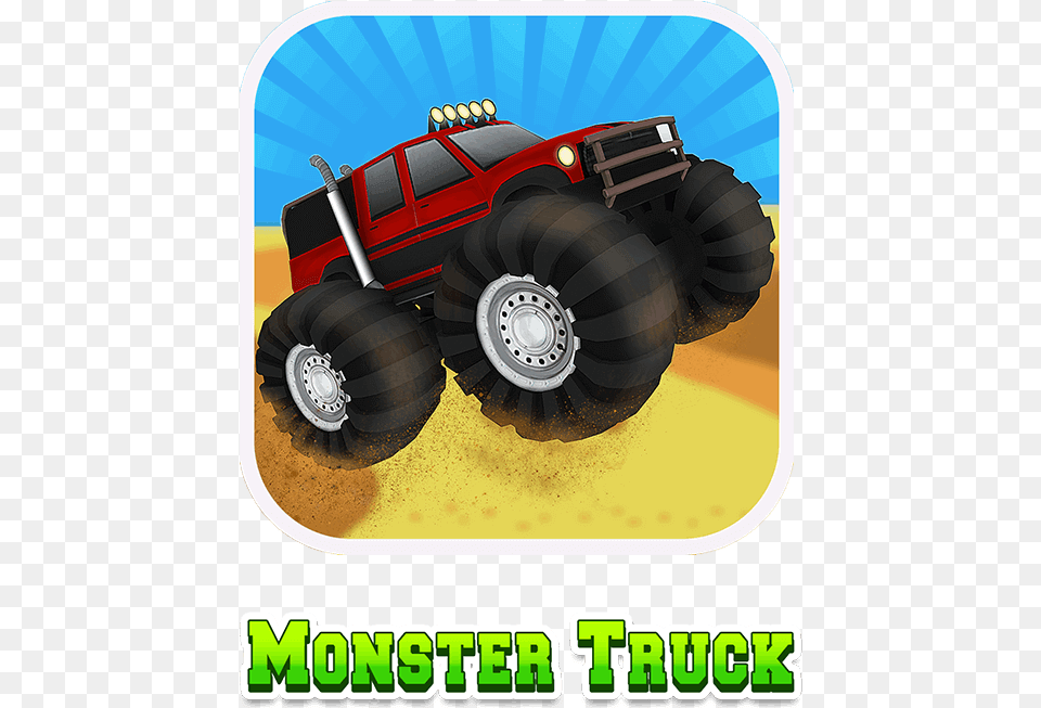 Mpl App Screen Monster Truck, Machine, Wheel, Car, Transportation Png Image