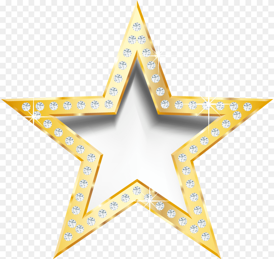 Mq 3d Gold Star, Star Symbol, Symbol, Cross Free Png Download