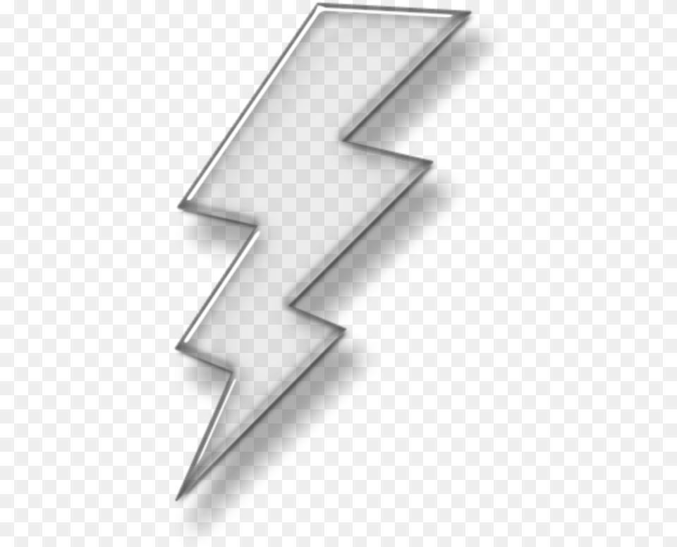 Mq Arrow 3d 3deffect Transparent Silver Lightning Bolt, Symbol, Logo, Text, Blade Png Image