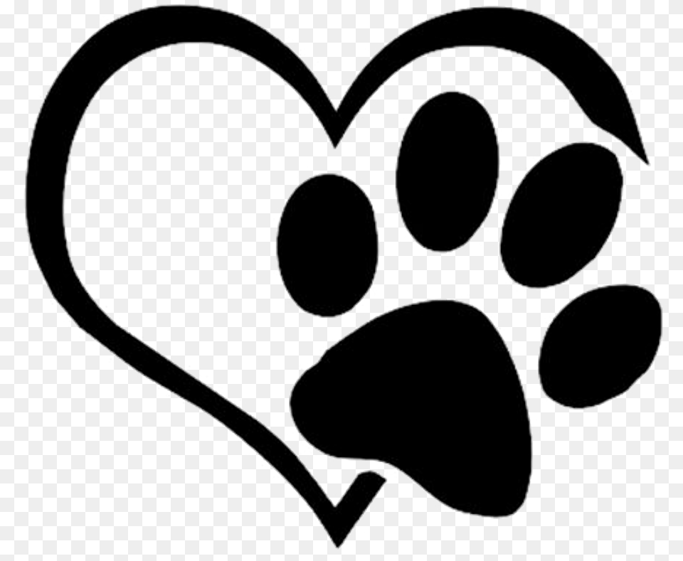 Mq Black Heart Footsteps Footprint Silhouette Paw Print Heart, Stencil, Pattern Png