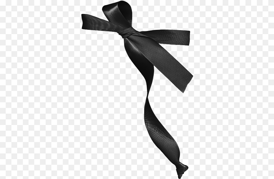 Mq Black Ribbon Bows Bow Black Ribbon Bow, Clothing, Coat Free Png